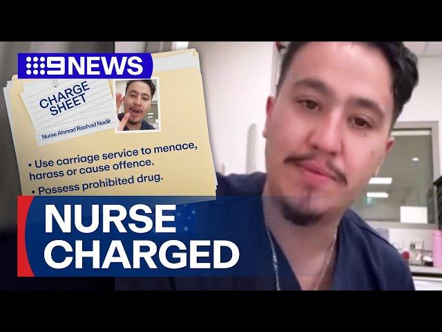 Second nurse charged over alleged antisemitic video | 9 News Australia