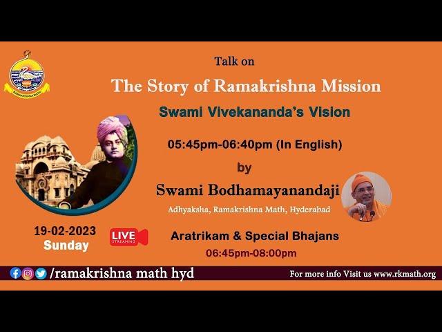 Watch Talk on  The Story of Ramakrishna Mission - Swami Vivekananda’s Vision