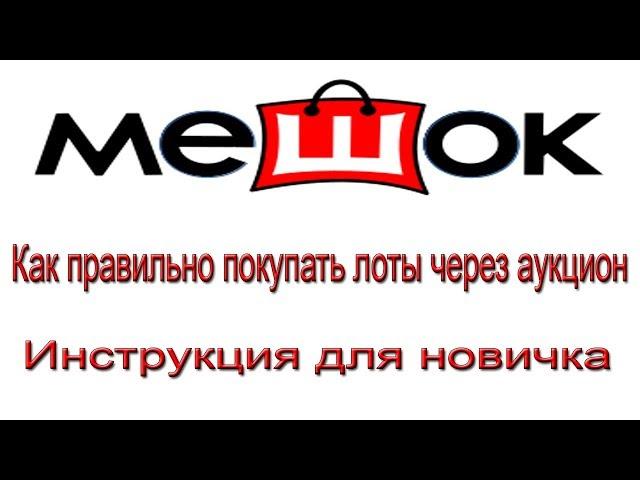 Как правильно покупать лоты через аукцион Мешок