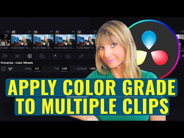 Apply the Same Color Grade to MULTIPLE CLIPS in DaVinci Resolve