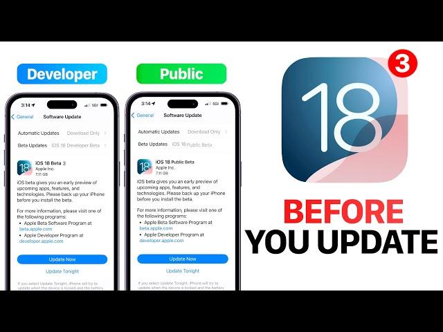 iOS 18 Beta 3 & Public Beta - Watch This BEFORE You Update!