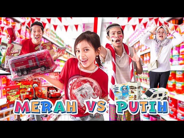 LEIKA BORONG MAKANAN SERBA WARNA MERAH PUTIH SAMPAI HABIS | CHALLENGE LOMBA 17AN