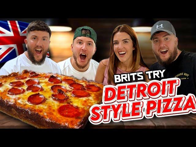 Brits Try Detroit Style Pizza For The First Time!