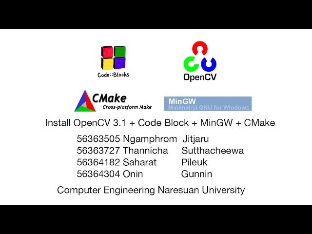 Install OpenCV 3.1 + Code Block + MinGW + CMake