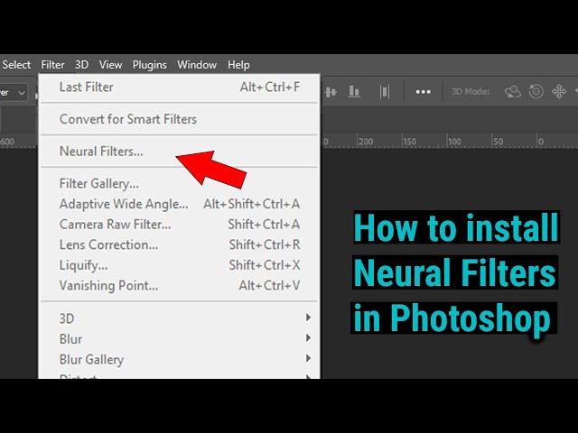 How to Add Neural Filters in Adobe Photoshop || neural filter plugin