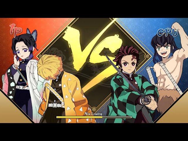 Demon Slayer Hinokami Chronicles - Zenitsu & Shinobu Vs. Hinokami Tanjiro & Inosuke (VERY HARD CPU)