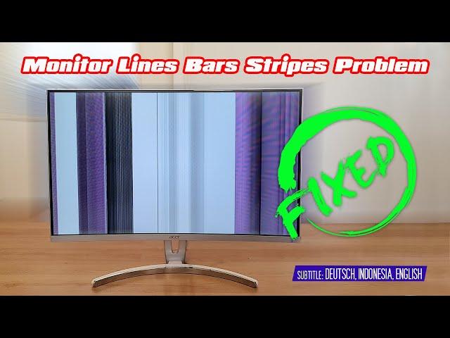 Monitor / Television No Picture, only Lines, Bars or Stripes Problem  |  Simple Fix!