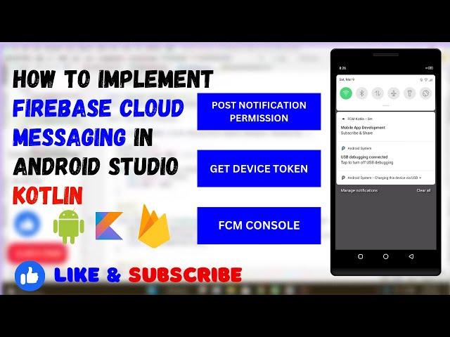 How to implement FCM in Android Kotlin | Firebase Cloud Messaging | Mobile App Development