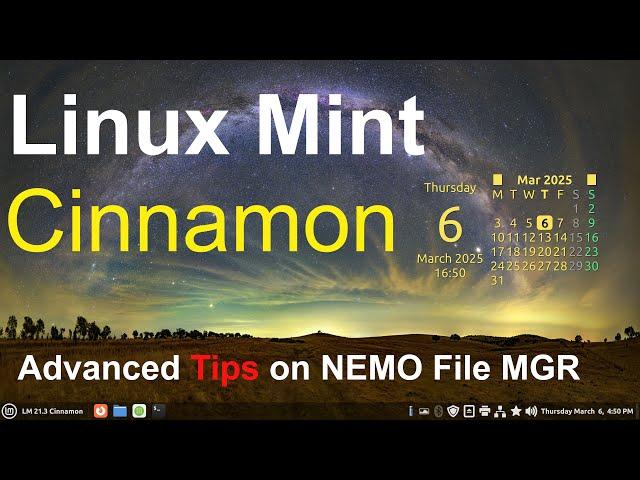 Linux Mint - Cinnamon - File Manager - Mouse Advanced Middle Click Tips.