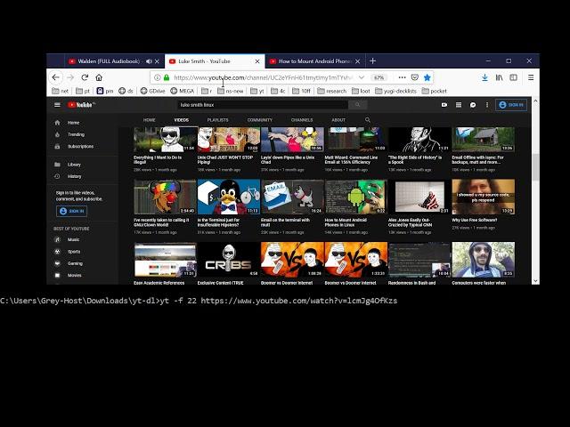 youtube-dl - Downloading Media from Streaming Websites! (Demonstration Test)