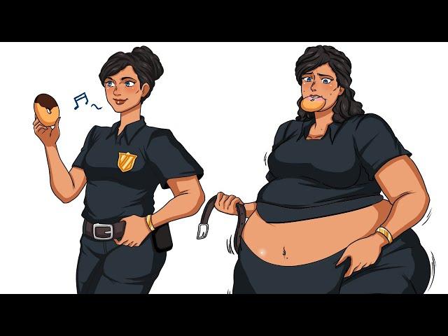 Amelia the Officer can't fit her pants (Comic Dub)