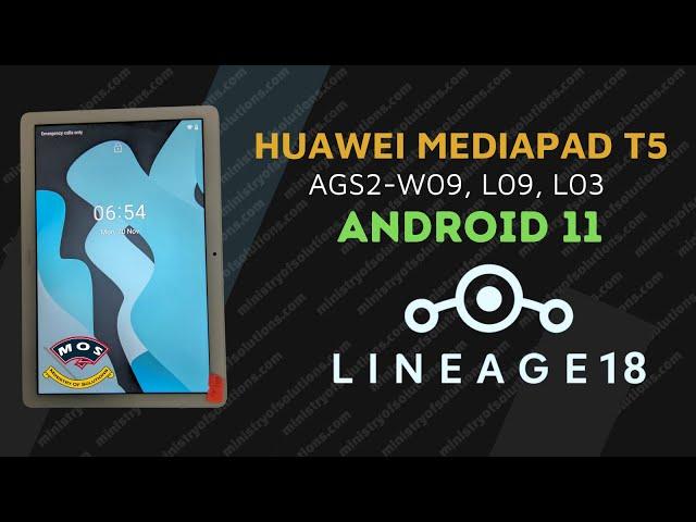 Huawei Mediapad T5 GSI Android 11 Lineage 18 AGS2-W09/L09 #HuaweiMediapadT5