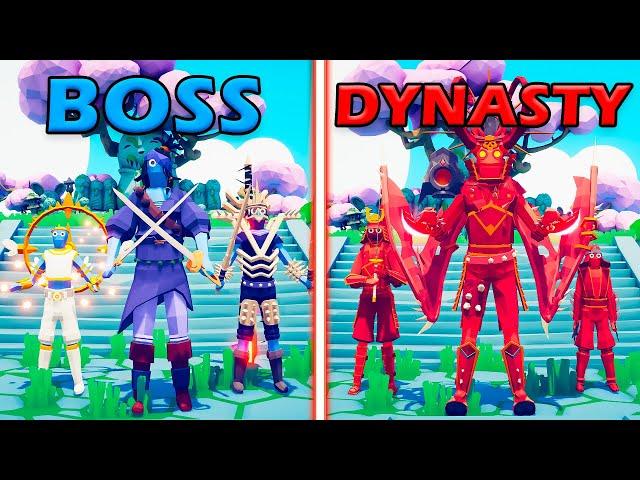 BOSS UNITS TEAM vs MEGA DYNASTY TEAM - Totally Accurate Battle Simulator | TABS