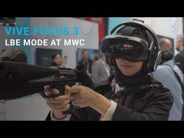 VIVE Focus 3 in LBE Mode: Multiplayer Zombie Shooter Experience at MWC24