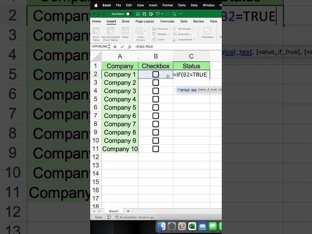How to create conditional checkboxes in Excel. #excel #office #microsoft #tutorial #spreadsheets