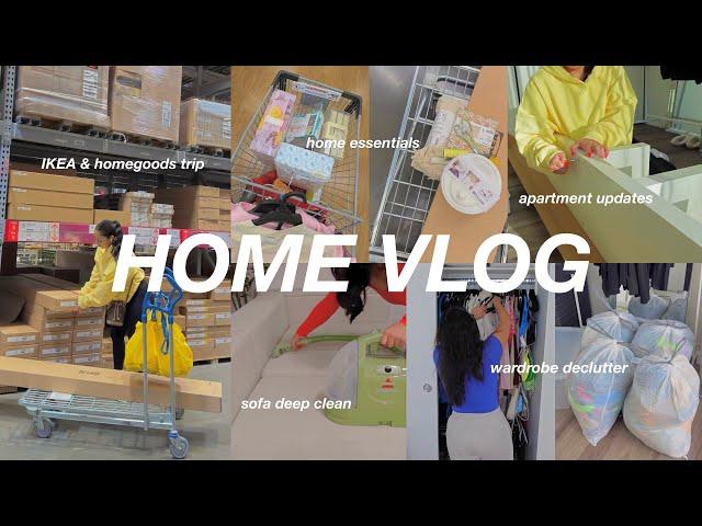 PRODUCTIVE HOME VLOG  huge wardrobe declutter *motivation* NEW furniture & decor, deep clean 2024