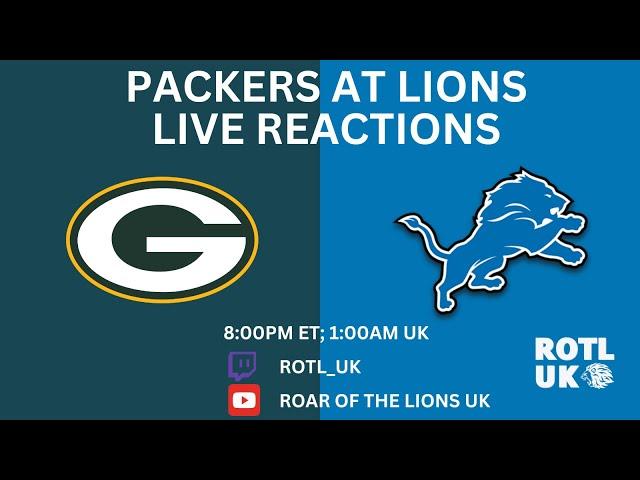 Green Bay Packers at Detroit Lions TNF Play-By-Play Reactions | NFL 2024 Week 14