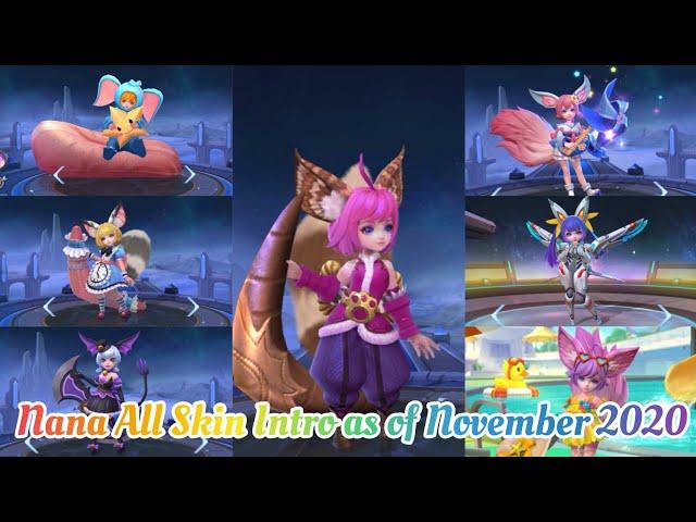 NANA ALL SKIN INTRO AS OF NOVEMBER  2020 | MOBILE LEGENDS BANG BANG