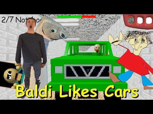 Baldi Likes Car!!!!!!!!!!!!!! (He Tries to run me over with it)