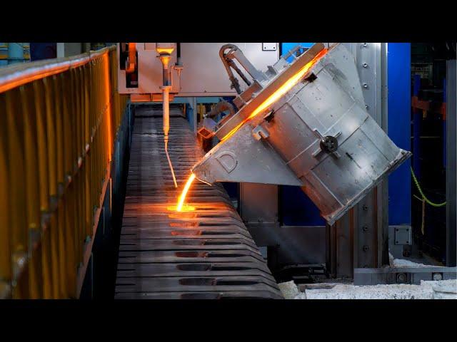 Amazing factory! Process of Making Automotive Parts with Metal Scrap. Korean Steel Factory