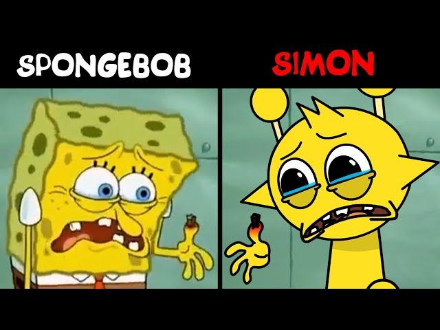 SpongeBob Removing A Splinter but it's Simon SPRUNKI ANIMATION