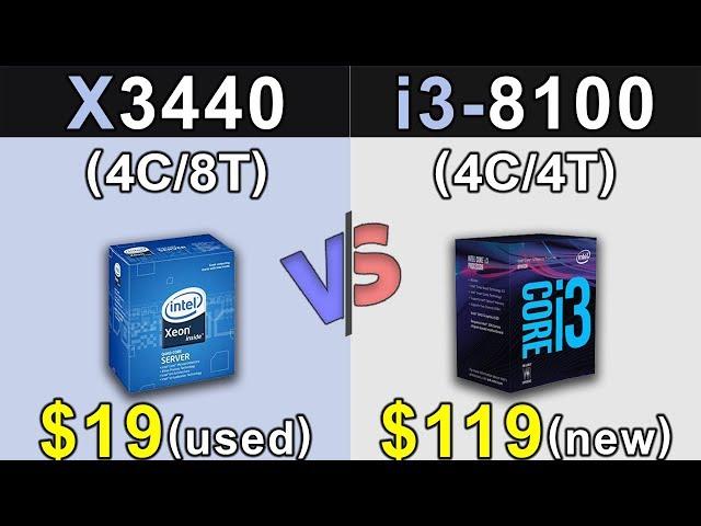 Xeon X3440 (3.8GHz) Vs. i3-8100 | GTX 1060 6GB | Which is a Better Value For MONEY...???