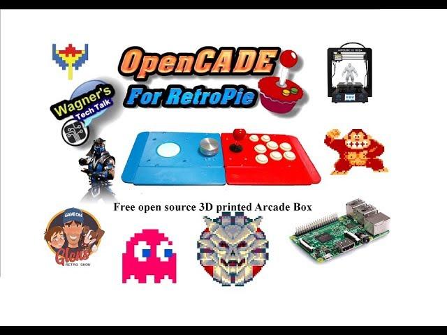 OpenCade, a free 3D Printed arcade case from Wagner's Tech Talk.