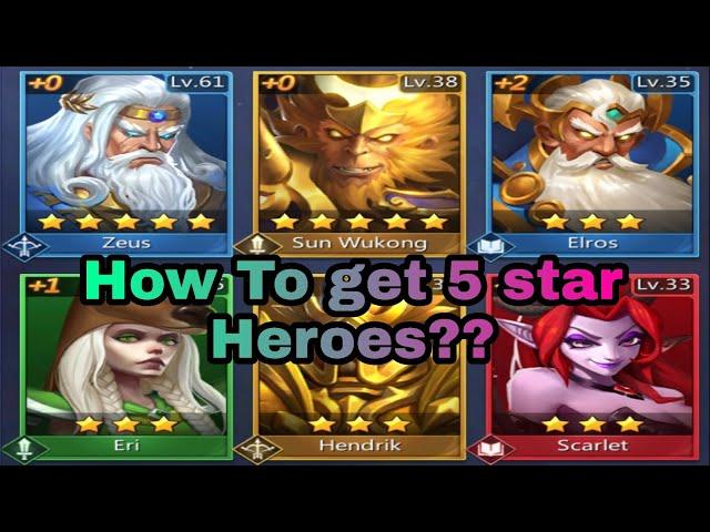 How to get 5 star Heroes in Puzzles and Conquest??