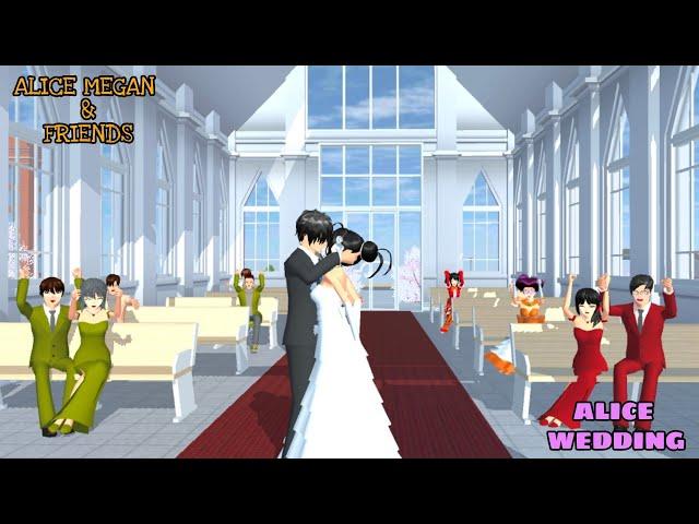 ALICE MEGAN & FRIENDS [ ALICE'S WEDDING ️ ] SAKURA SCHOOL SIMULATOR