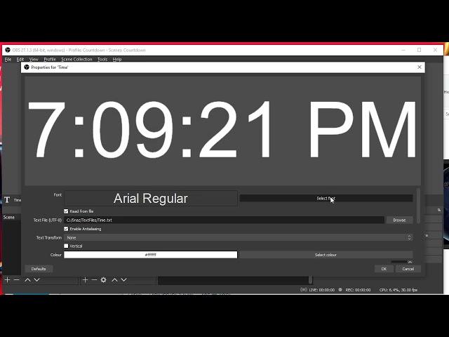 Setup a New Year Countdown, Date and Timer with OBS and Snaz