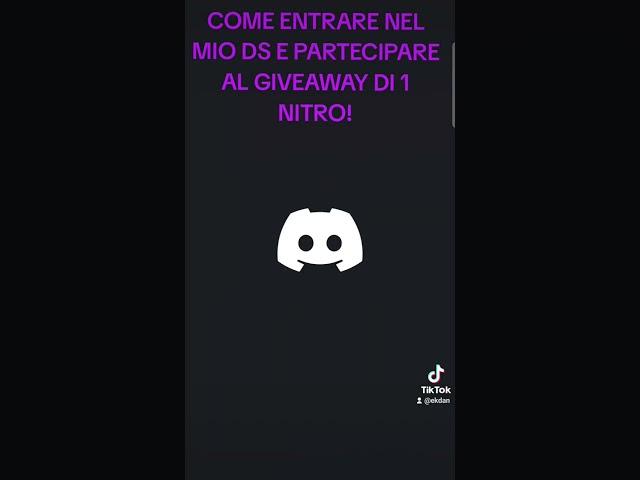 giveaway di 1 discord nitro gratis! #foryou #viral #discord #nitro #giveaway