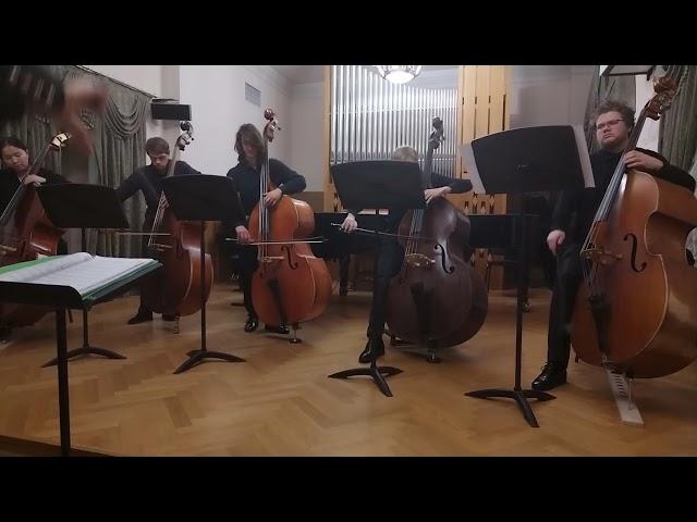 M. Romanova "Song" (for 5 double basses), conductor - M. Romanova (контрабасовый вариант)