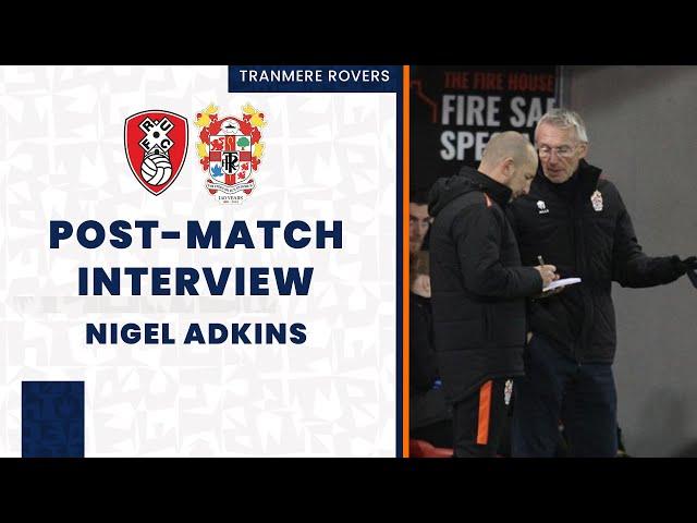 Post-Match | Nigel Adkins after 3-2 Rotherham Vertu Trophy loss