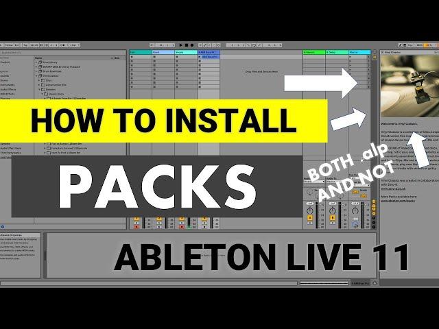 How to install packs + FREE packs in description | Ableton Live 11