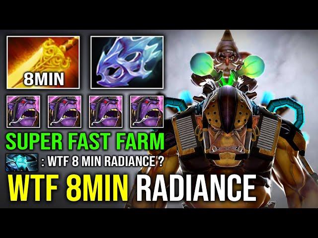 WTF 8MIN RADIANCE Fast Farm Self Stack Jungle Double Enemy Networth Imba Alchemist Dota 2