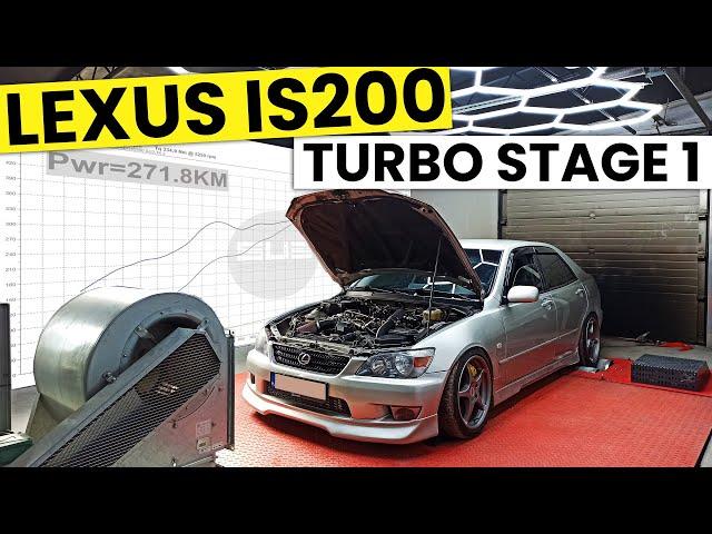 Lexus IS200 Turbo kit Stage 1 zamontowany przez klienta. Sprawdzamy i stroimy na hamowni.