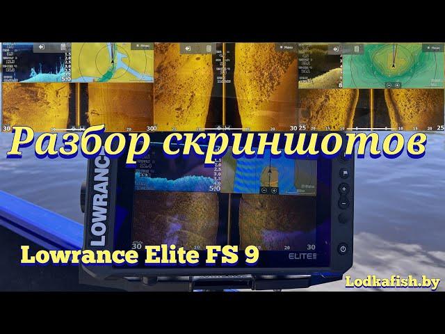 Разбор показаний эхолота Lowrance Elite FS. Скриншоты Elite FS 9 от Lodkafish