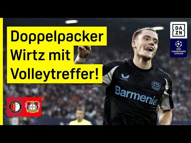 Wirtz-Doppelpack! Bayer mit perfektem Start: Feyenoord – Leverkusen | UEFA Champions League | DAZN