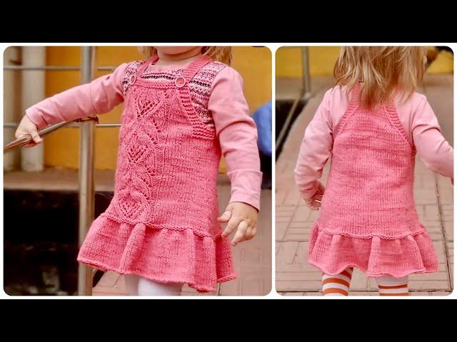 Children's sundress with knitting needles Master class Scheme Calculations of loops