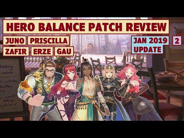 King's Raid - Hero Balance Patch Review Part 2 (Jan 2019 Update) + Post Buff Performance Test