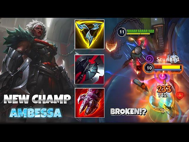 RIOT WTF IS THAT CHAMP?! NEW CHAMPION AMBESSA IS VERY BROKEN! WILD RIFT (RUNES & BUILD)