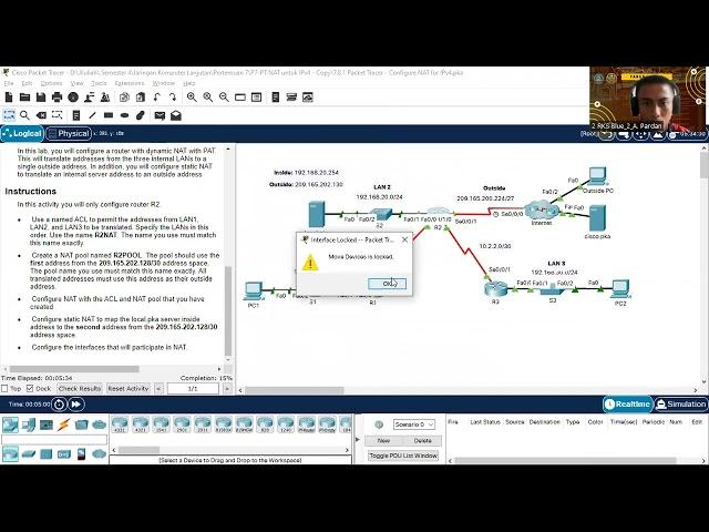 7.8.1 Packet Tracer - Configure NAT for IPv4