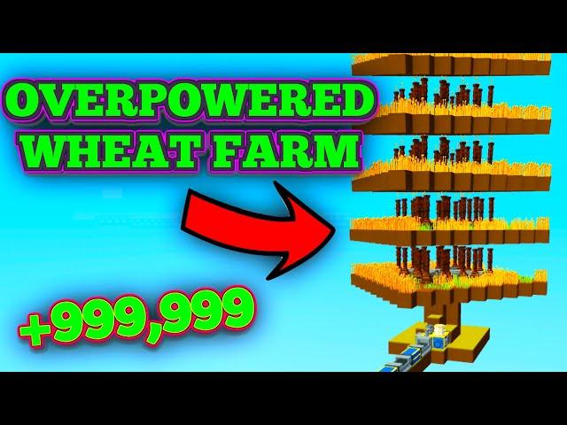 How To Make This Overpower Wheat Farm - Roblox Islands