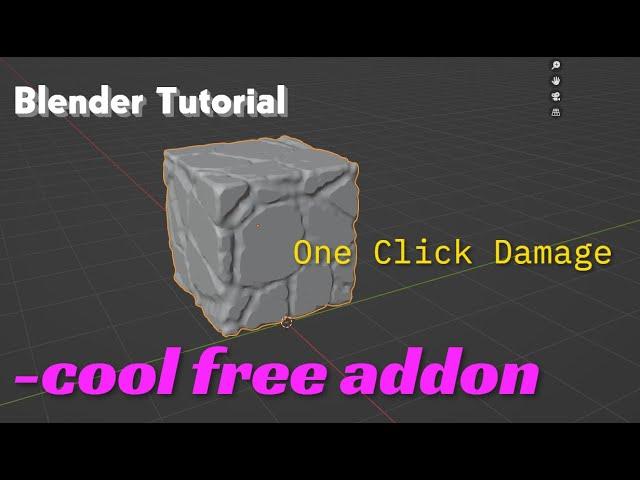 Blender Tutorial-cool free addon  One Click Damage overview