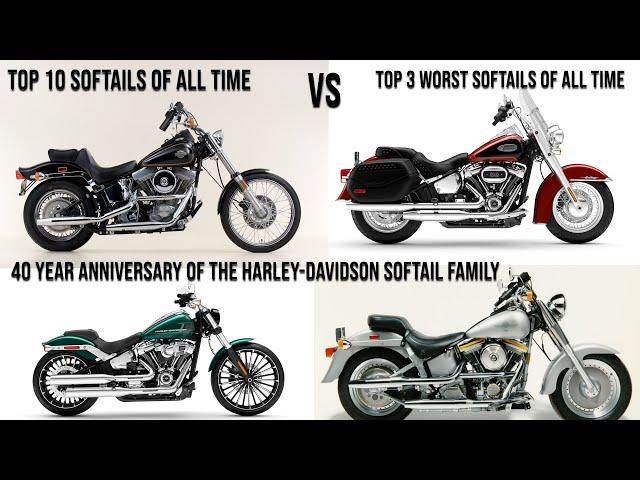 Top 10 Softails & Top 3 Worst Softails Harley-Davidson has ever Produced │40 Year Anniversary