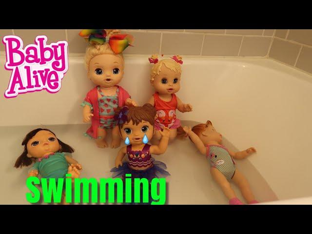 BABY ALIVE Swimming With Mermaid Pool Party baby alive videos