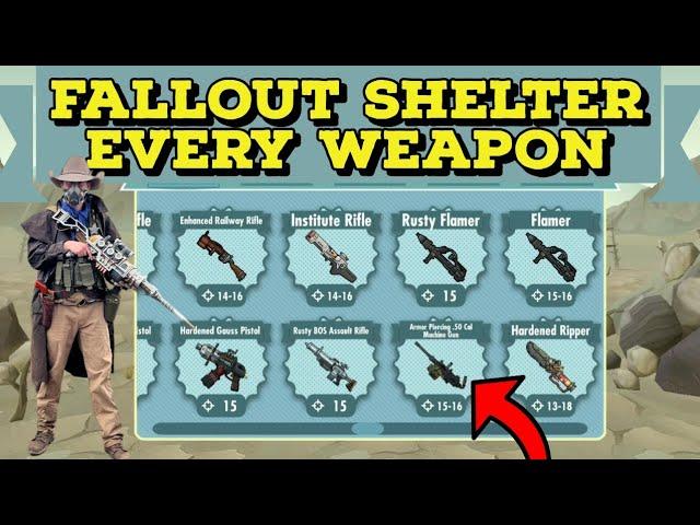 Every Weapon in Fallout Shelter