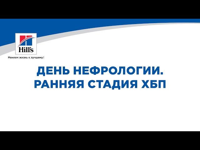 День ветеринарной нефрологии. Ранняя стадия ХБП.