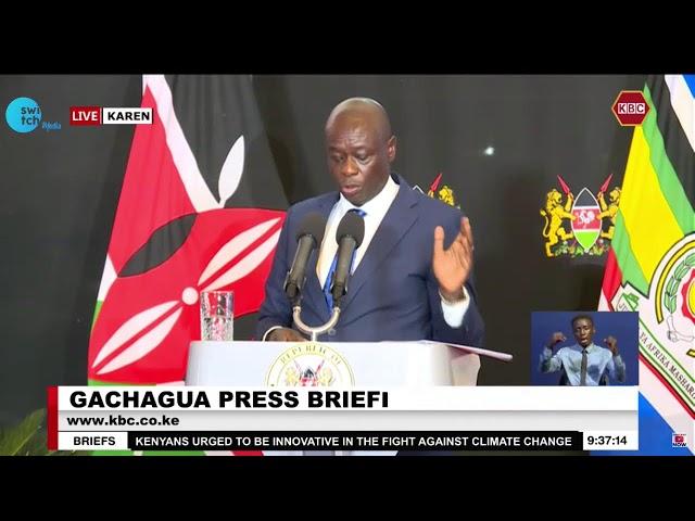 LIVE: Deputy President, H.E. Rigathi Gachagua addresses the Nation