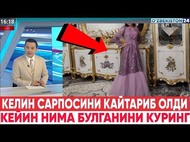 КЕЛИН САРПОСИНИ КАЙТАРИБ ОЛДИ! КЕЙИН НИМА БУЛГАНИ ХАММАНИ ХАЙРОН КОЛДИРДИ.. ХОЗИРОК КУРИНГ!